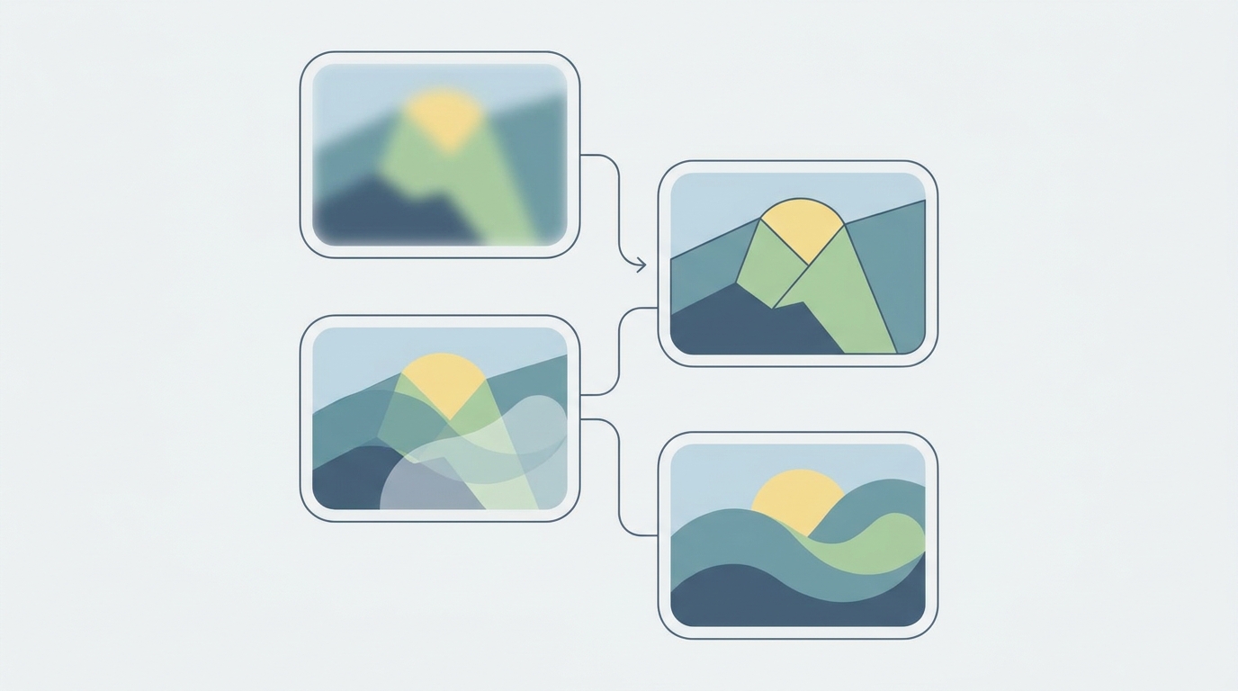 Cuatro escenas que ilustran las áreas de la transición a la vida adulta: una persona comprando en un almacén y tomando la micro (vida en comunidad), una persona vistiéndose y cocinando (actividades de la vida diaria), una persona leyendo y contando monedas (educación) y una persona recibiendo apoyo de un profesional (apoyos y servicios especializados)