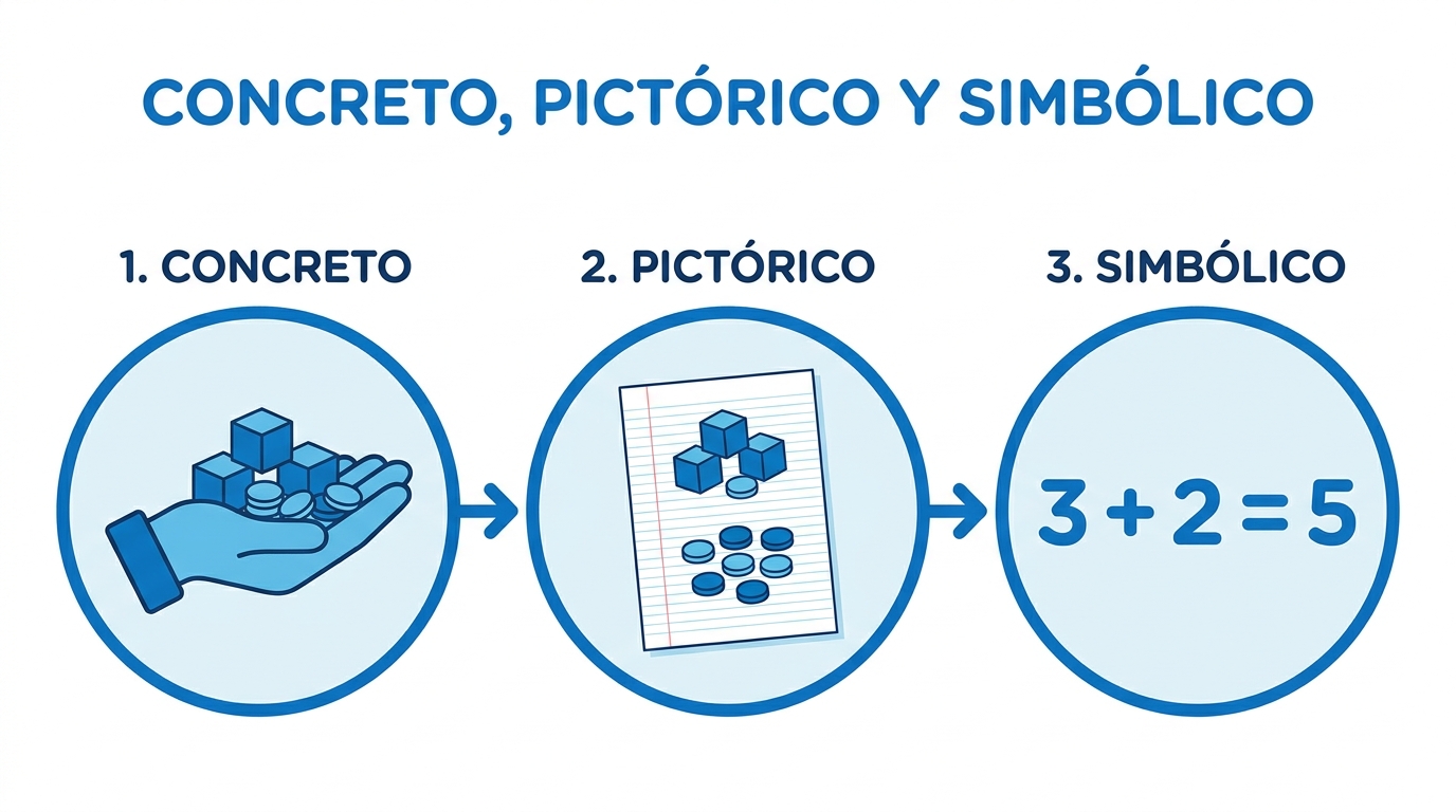 Secuencia concreto, pictórico, simbólico